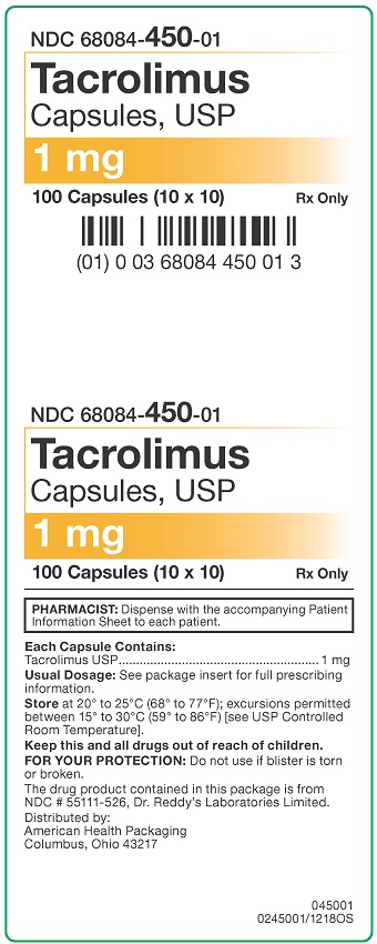 1 mg Tacrolimus Capsules Carton
