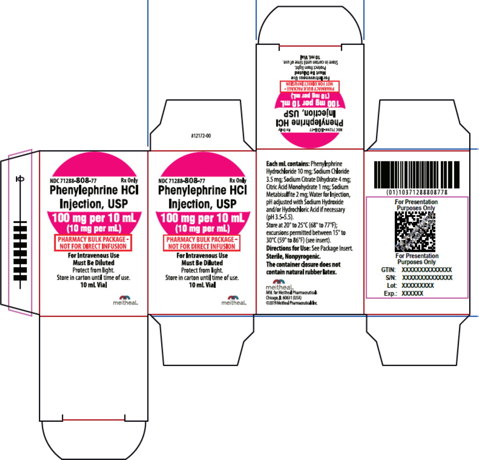 Principal Display Panel – Phenylephrine HCl Injection, USP 100 mg per 10 mL Carton
