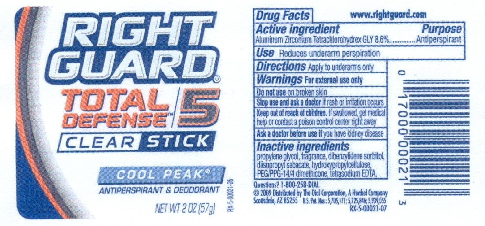 Right Guard Cool Peak Label Image