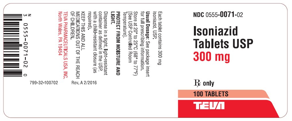 Isoniazid Tablets USP 300 mg 100s Label