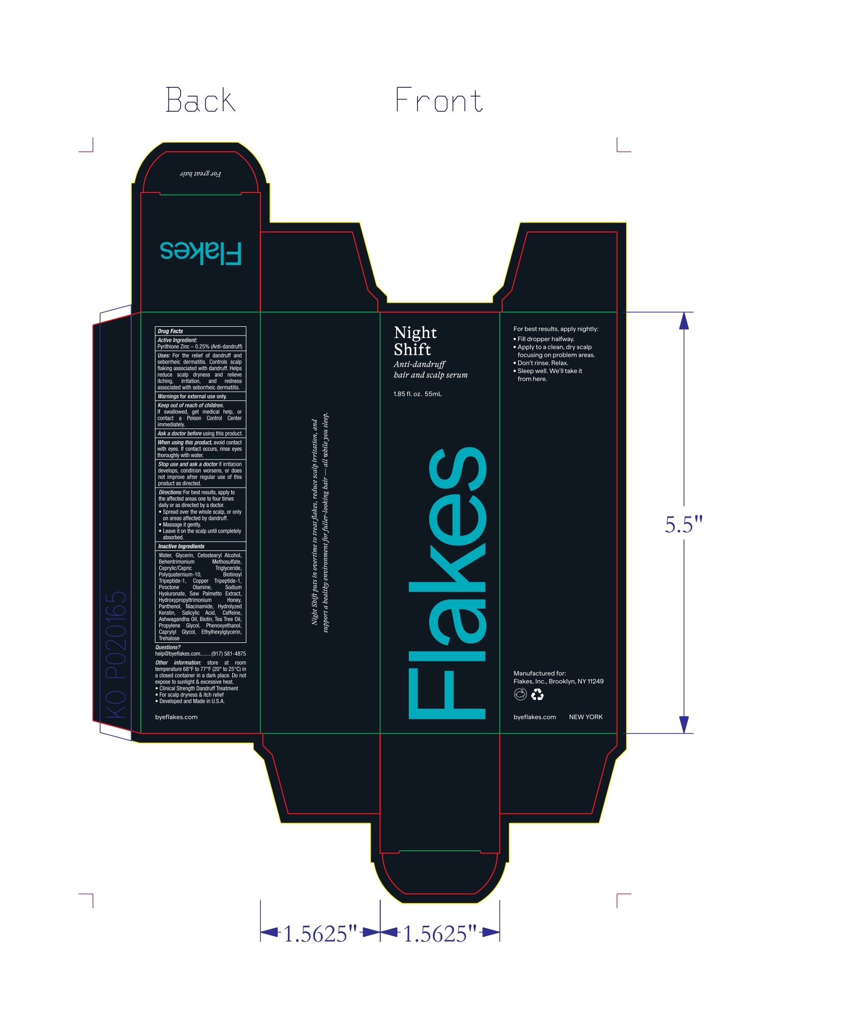 Flakes Hair Serum Carton 55ml
