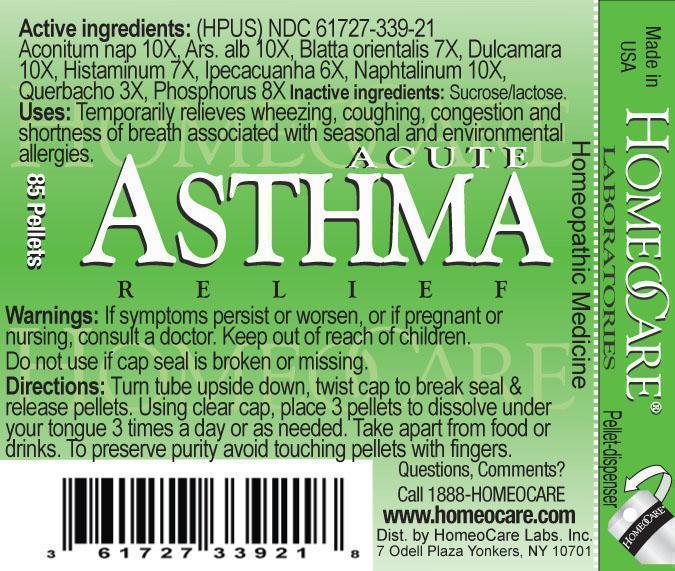 acute asthma relief label