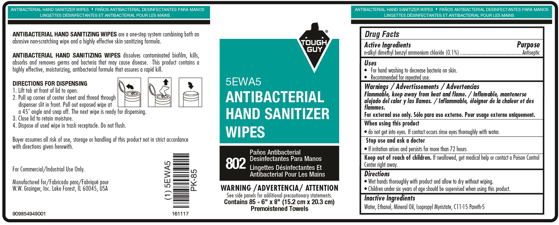 5EWA5 Antibacterial Hand Sanitizer Wipes