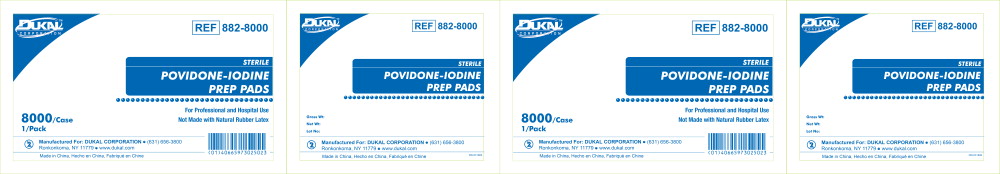 Principal Display Panel - PVP-I Prep Pads Foil 865-8000 Case Label
