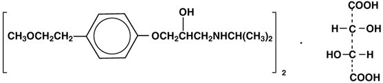 Metoprolol Tartrate Structural Formula