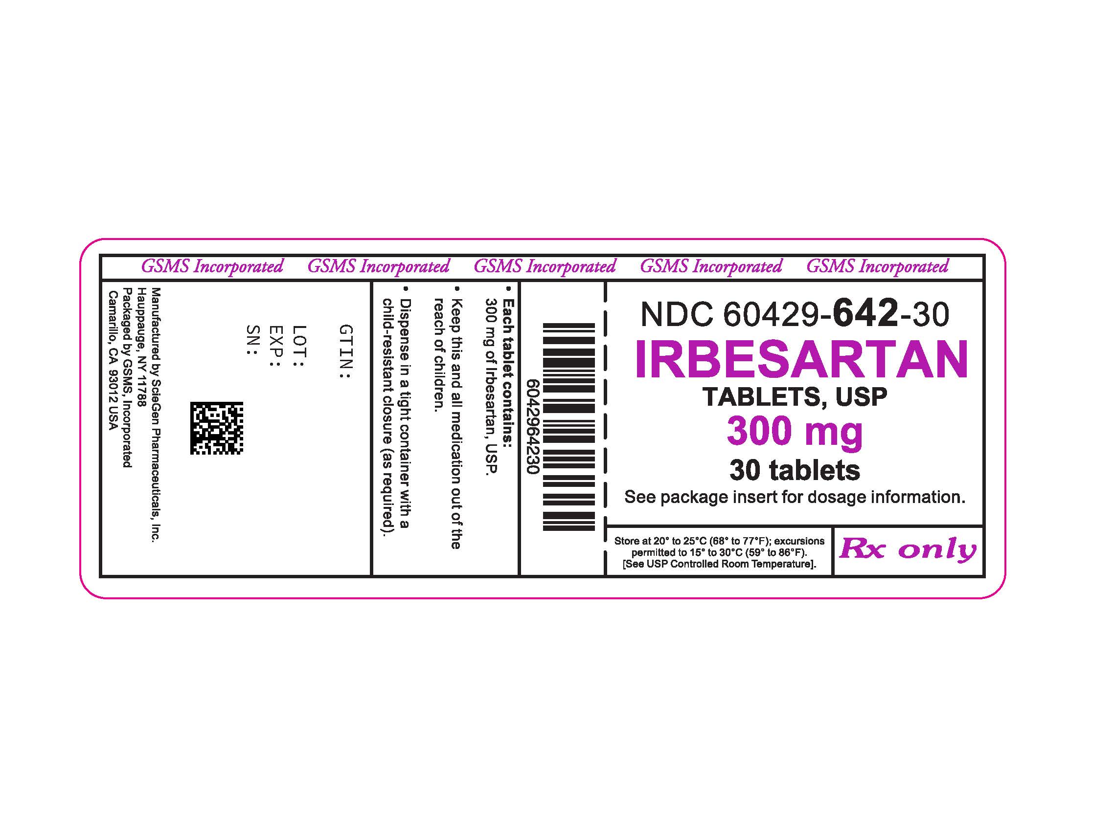 60429-642-30LB - IRBESARTAN 300 MG TABS - REV FEB 2017.jpg