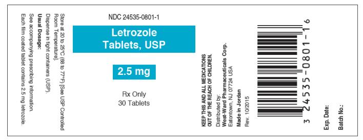 NDC: <a href=/NDC/24535-0801-1>24535-0801-1</a>
Letrozole Tablets, USP
2.5 mg
Rx Only
30 Tablets
