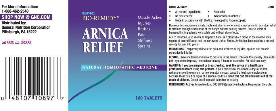image of gnc arnica relief tablets