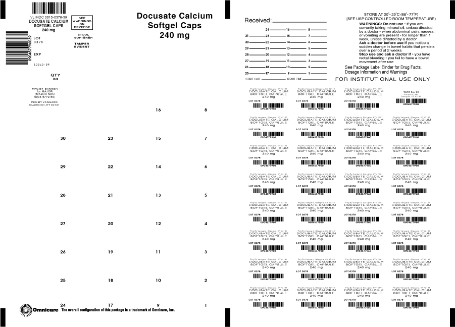 Principal Display Panel- Docusate Calcium Softgel Capsules 240mg