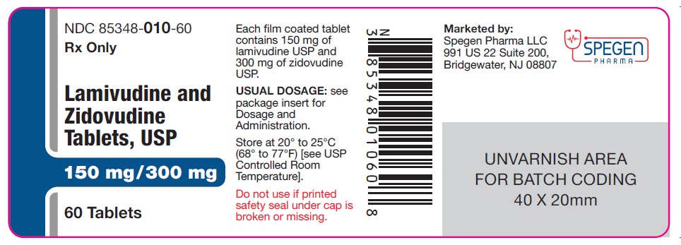 Lamivudine and zidovudine  tablets 60's count label