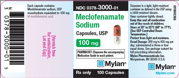 Meclofenamate Sodium Capsules, USP 100 mg Bottle Label