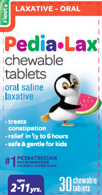 Pedia-Lax Chewable Tablets 30 ct carton