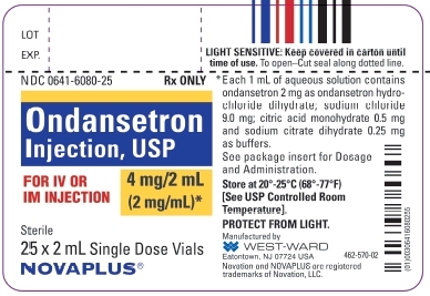 Ondansetron Injection, USP 4 mg/2 mL (2 mg/mL) 25 x 2 mL Single Dose Vials