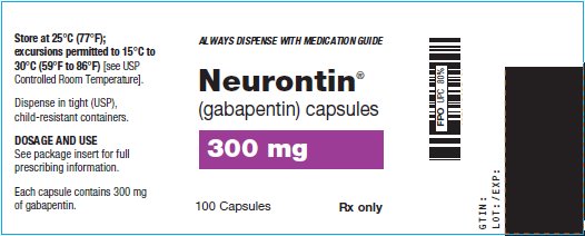 Neurontin Capsules 300 mg Bottle Label