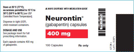 Neurontin Capsules 400 mg Bottle Label