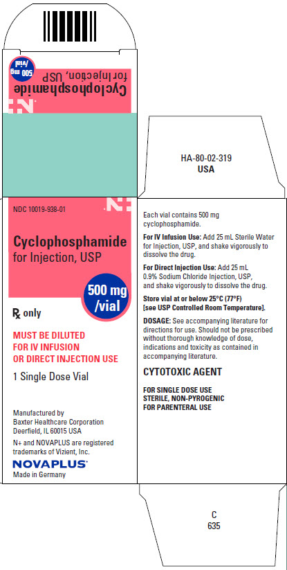 Cyclophosphamide NovaPlus Representative carton label panel 1 NDC: <a href=/NDC/10019-938-01>10019-938-01</a> 