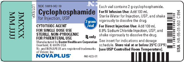Cyclophosphamide NovaPlus Representative Container Label 10019-942-10