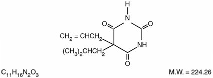 This is an image of the structural formula of Butalbital.