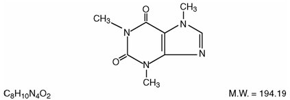 This is an image of the structural formula of Caffeine.