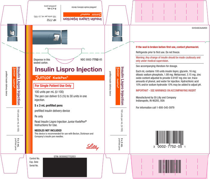 PACKAGE CARTON – Insulin Lispro Injection Junior KwikPen
