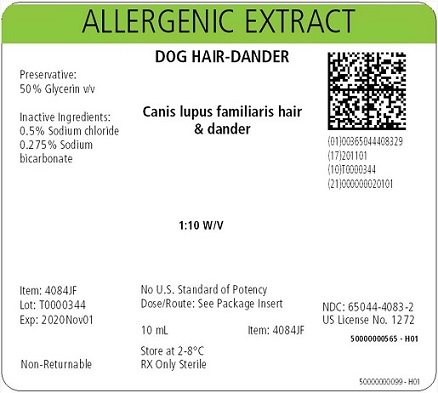 Dog Hair-Dander, 10 mL 1:10 w/v Carton Label