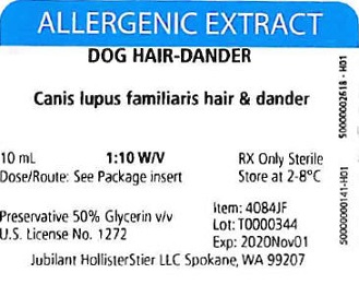 Dog Hair-Dander, 10 mL 1:10 w/v Vial Label