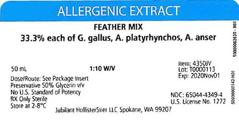 Feather Mix, 50 mL 1:10 w/v Vial Label