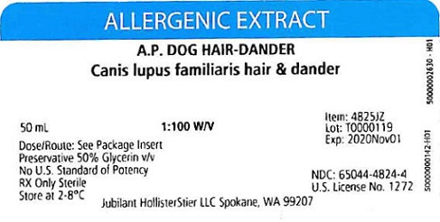 AP Dog Hair-Dander, 50 mL 1:100 w/v Vial Label