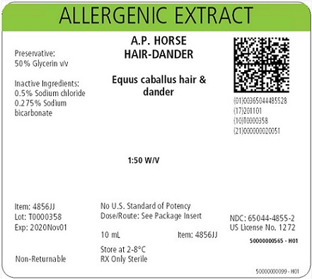 AP Horse Hair-Dander, 10 mL 1:50 w/v Carton Label