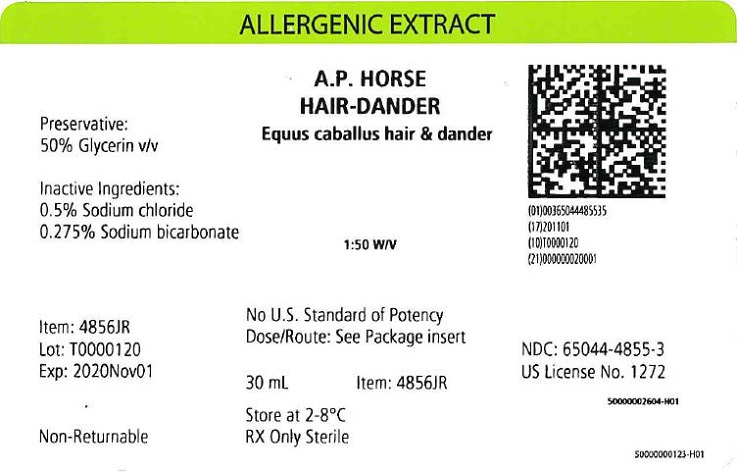 AP Horse Hair-Dander, 30 mL 1:50 w/v Carton Label