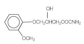 Structural formula of Methocarbamol