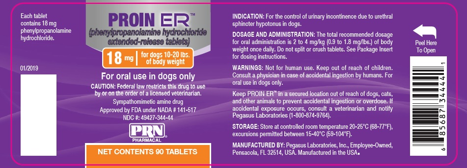 PROIN ER 18 mg 90 ct Label