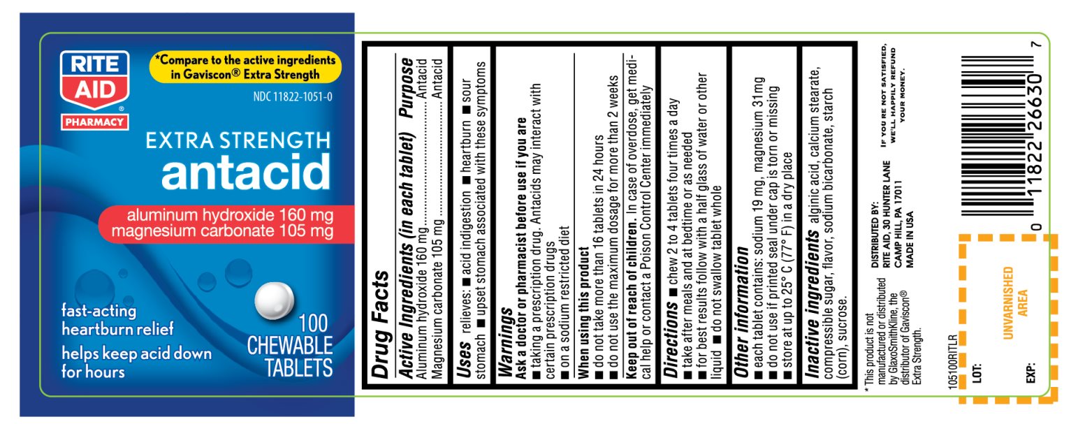 Rite Aid Pharmacy Extra Strenth 100 Chewable Tablets