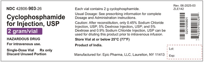 Cyclophosphamide for Injection 2 g/Vial  