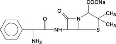  Ampicillin sodium structural formula