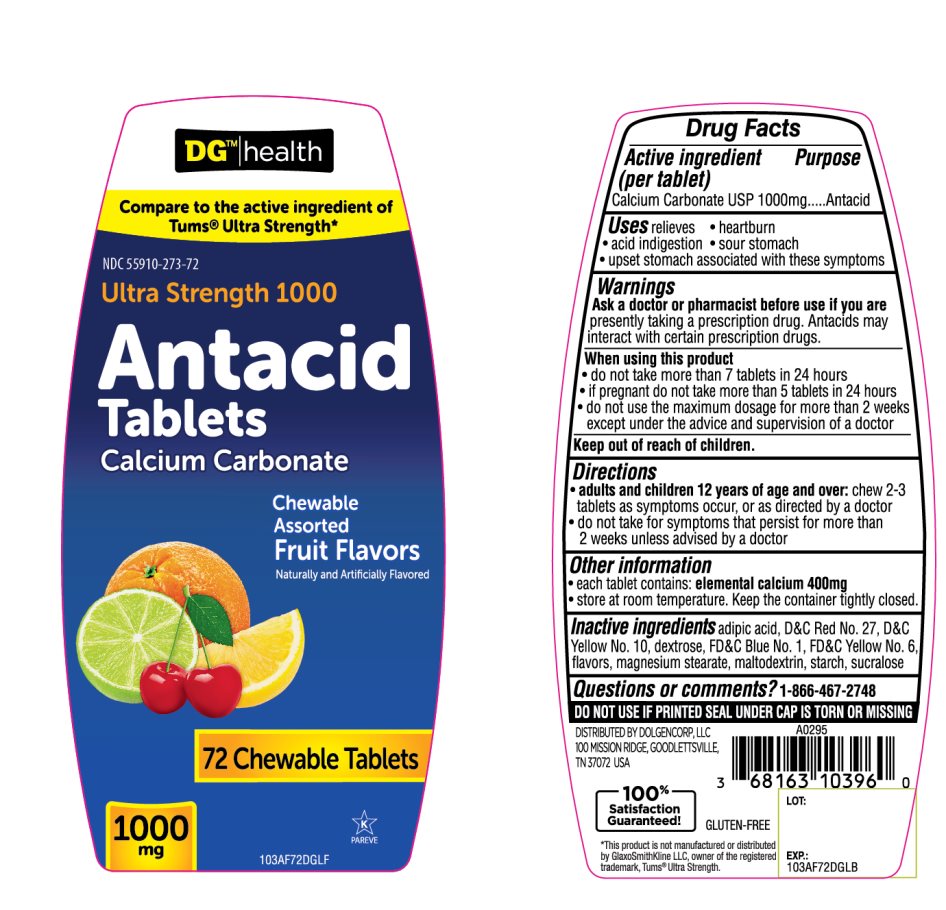 DG health Assorted Fruit Antacid 72 Chewable Tablets