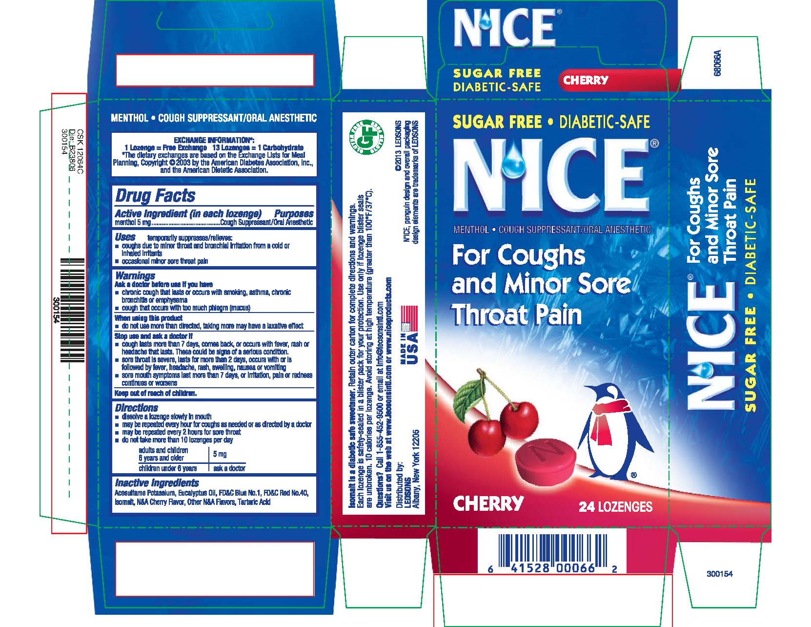 Nice Cherry Cough Drops 24ct