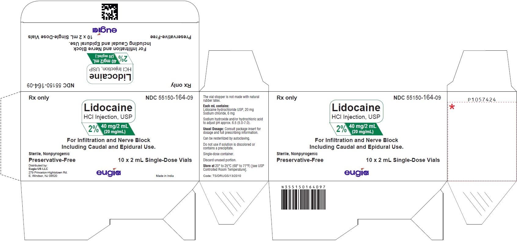 PACKAGE LABEL-PRINCIPAL DISPLAY PANEL - 2% 40 mg/2 mL (20 mg/mL) - 2 mL Container-Carton [10 Vials]