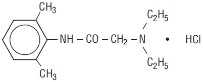 Lidocaine Hydrochloride Chemical Structure