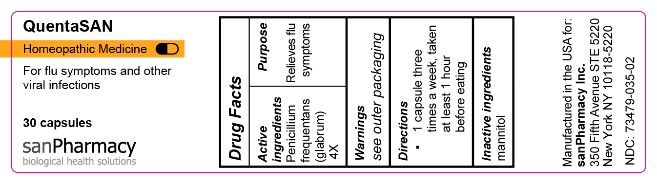 QuentaSAN 30 capsules Label