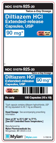 Diltiazem HCl ER 90 mg Cap Twice-a-Day Dosage Unit Carton Label