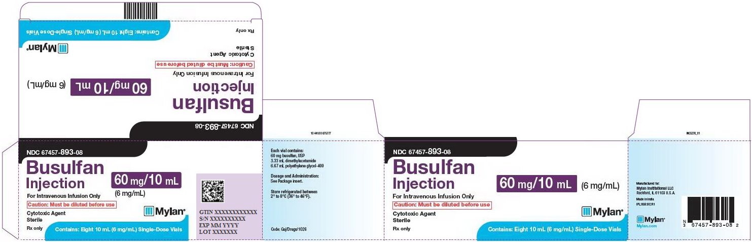 Busulfan Injection 50 mg/10 mL Carton Label