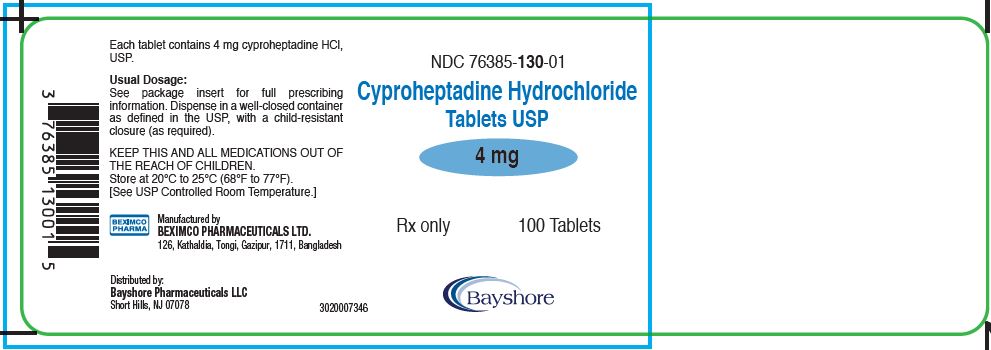 Cyproheptadine HCl Tablets 4 mg 100s Label