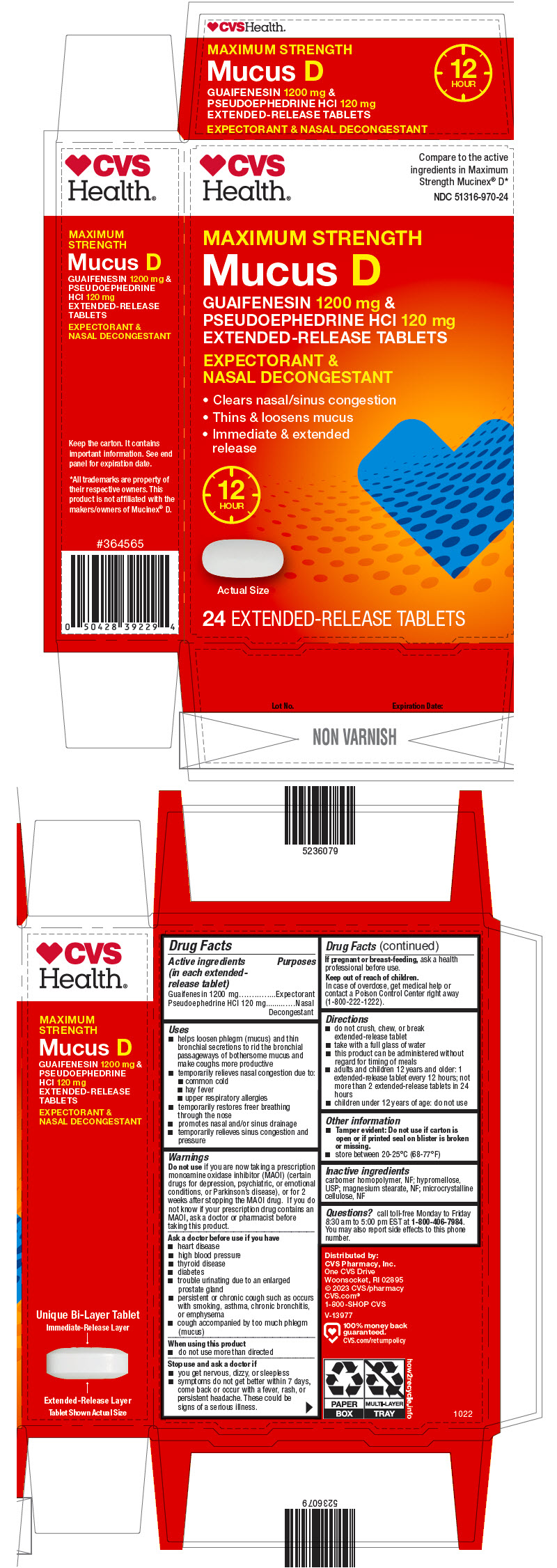 MAXIMUM STRENGTH MUCUS D- Guaifenesin And Pseudoephedrine Hydrochloride ...