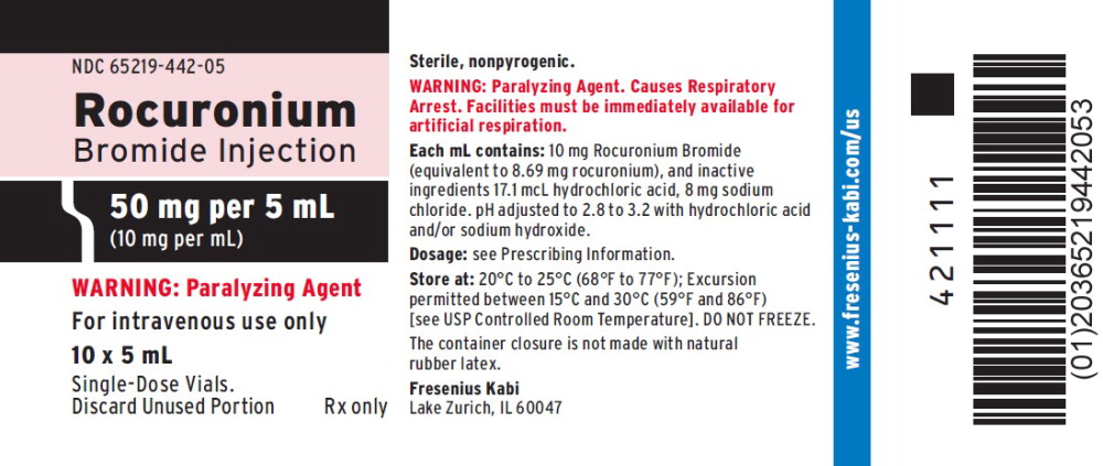 PACKAGE LABEL - PRINCIPAL DISPLAY - Rocuronium 5 mL Single-Dose Vial Tray
