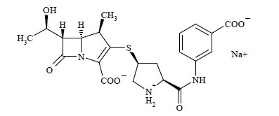 Image of Ertapenem sodium chemical structure