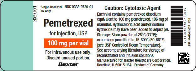 Pemetrexed Representative Container Label 0338-0722-01