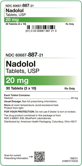20 mg Nadolol Tablets Carton