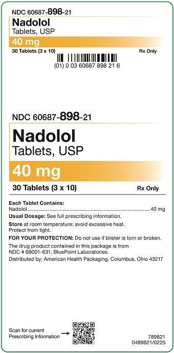 40 mg Nadolol Tablets Carton