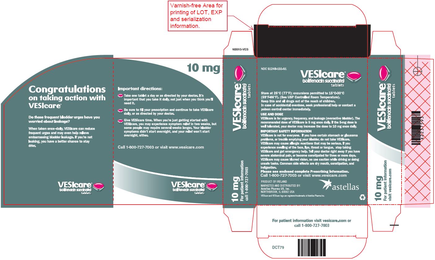 VESIcare (solifenacin succinate) tablets 10 mg front label